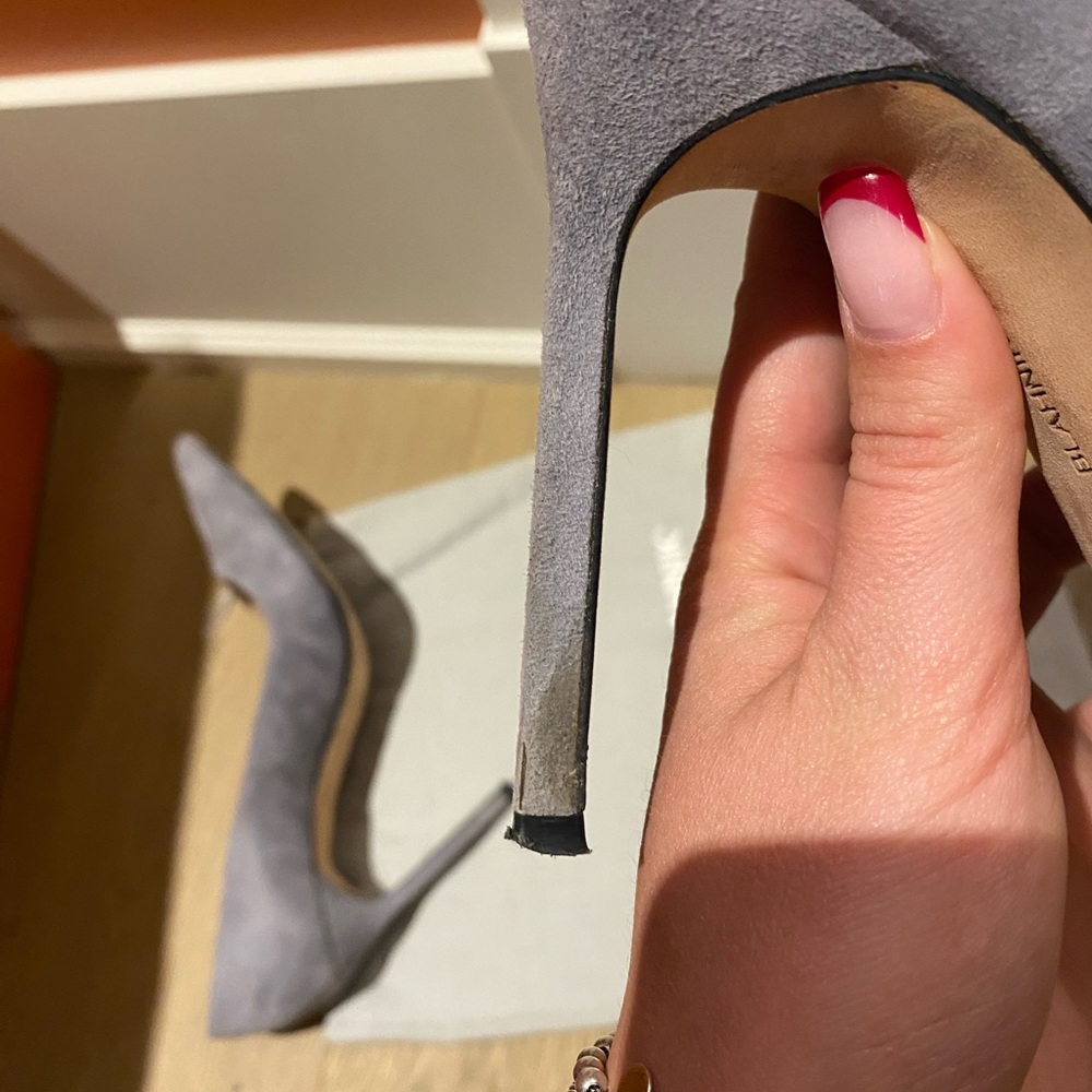 Manolo Blahnik Gray Suede Pumps - Picture 10 of 15